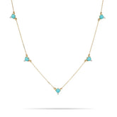 ACKERLEA STERLING SILVER DAINTY TURQUOISE NECKLACE